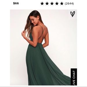 Lulus’s Dark Green Long Dress
